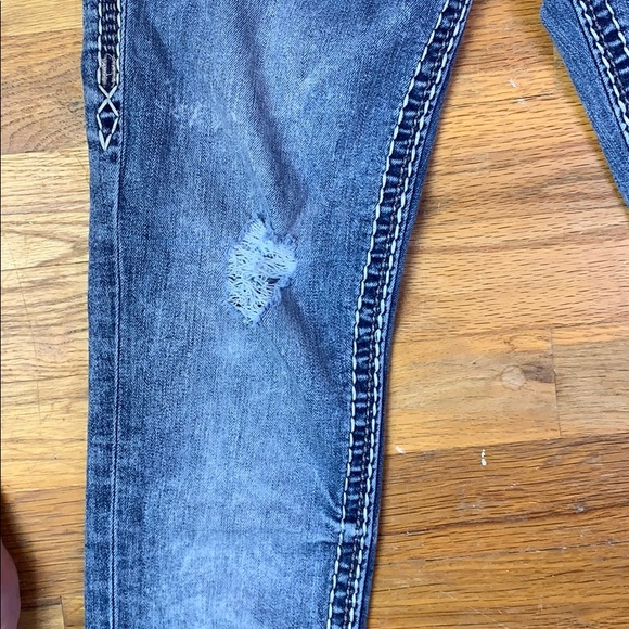 ROCK REVIVAL KERRY SKINNY RIPPED DISTRESSED JEANS - Picture 7 of 11